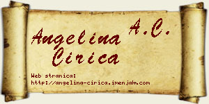 Angelina Ćirica vizit kartica